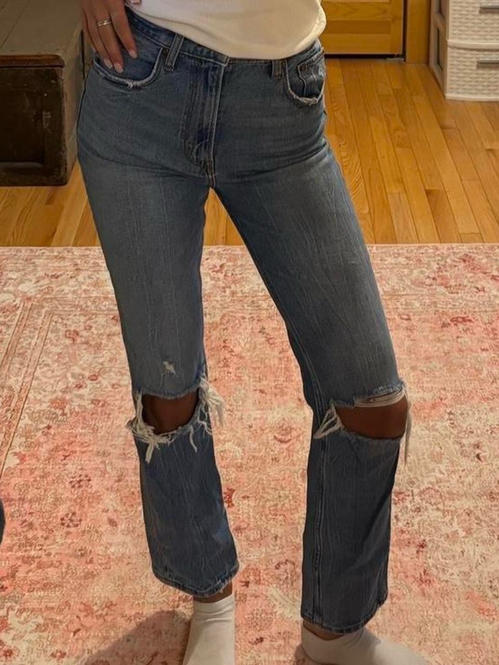 Abercrombie High-Rise Distressed Blue Women’s Jeans